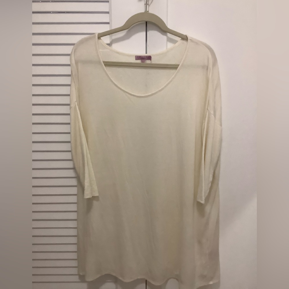 Calypso cream terry tunic